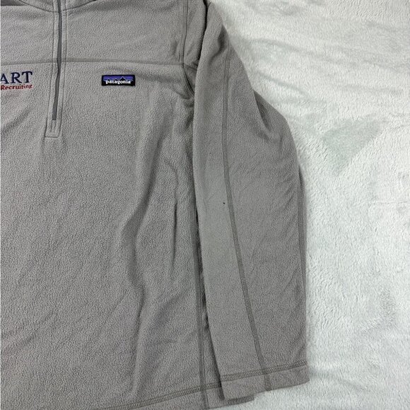 Patagonia Men's Micro D Fleece Pullover Grey Half Zip Sweater Size Medium - Picture 11 of 16